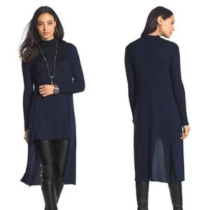 CHICO'S Black Label shimmer open front cardigan lightweight